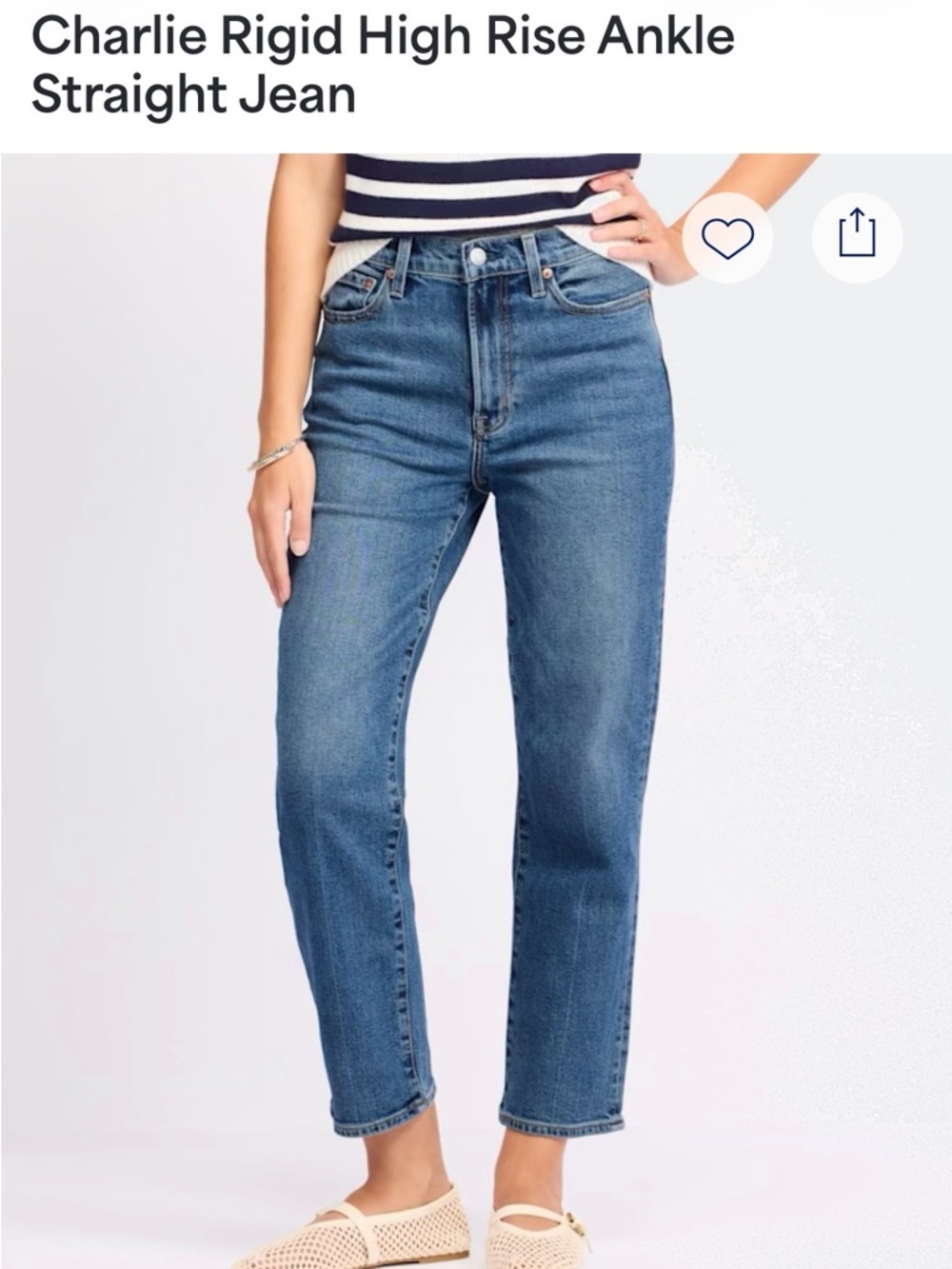 pistola High-Rise Cropped Straight Jeans - Blue